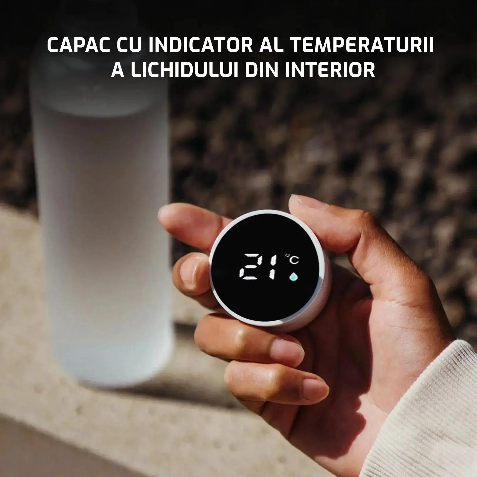 Thermoskanne mit Temperaturanzeige